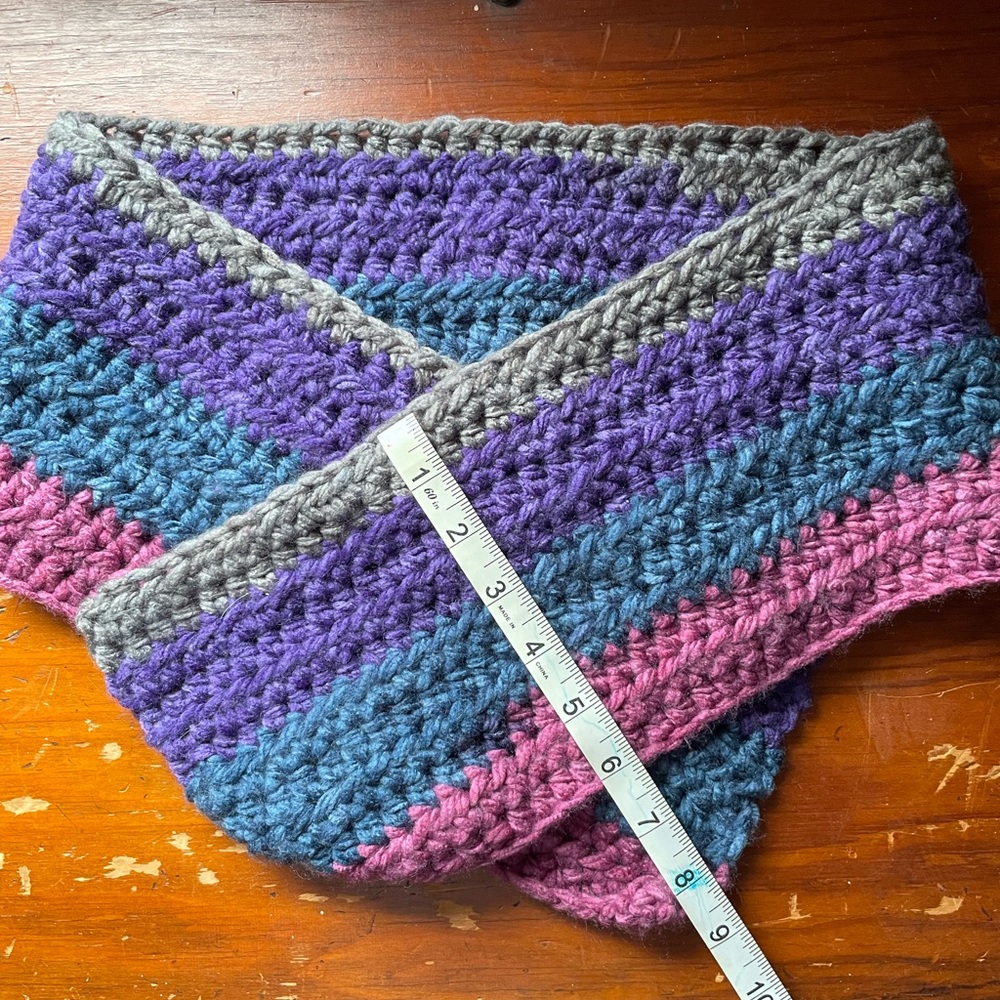 Multicolor Crochet Infinity Scarf - Picture 2 of 3